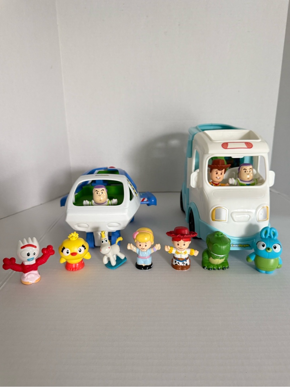 Fisher Price Little People Toy Story Jessie RV Camper & Buzz Lightyear Spaceship